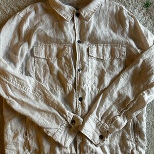 rag & bone Light Tan Button-Up Shirt Jacket